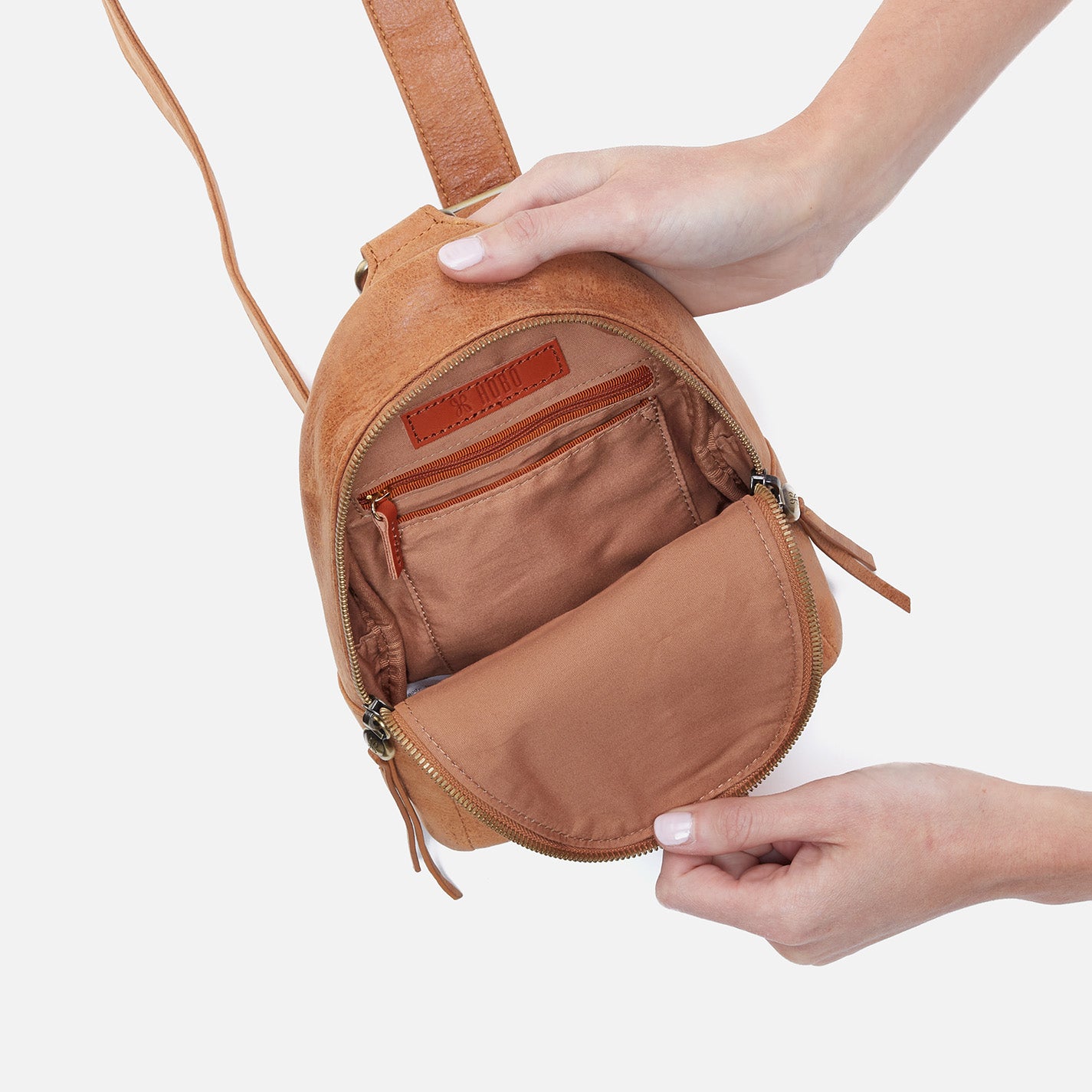 Fern Sling In Buffed Leather - Whiskey - Image 4