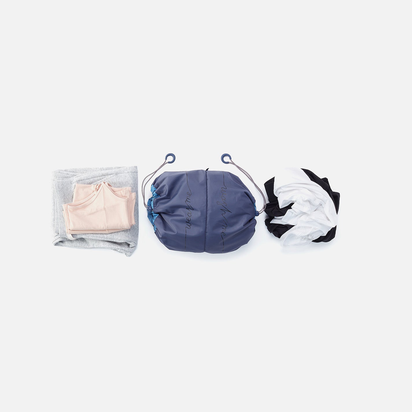WEAR ME > WASH ME Pack Sack in CaRefiber recycled nylon - Jet - Image 6