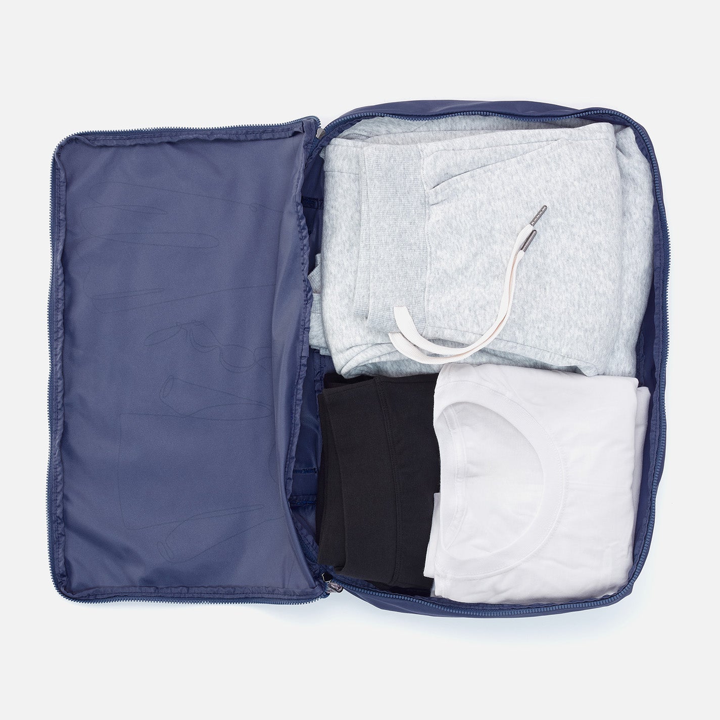 SET TO GO Packing Cube Large in CaRefiber recycled nylon - Ocean - Image 3