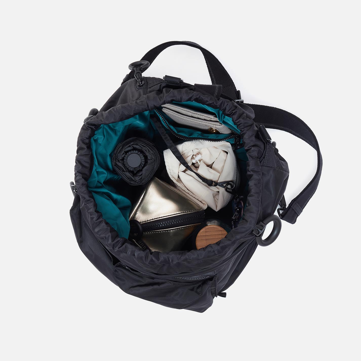 LIFE'S A CINCH Backpack in CaRefiber recycled nylon - Ocean - Image 3