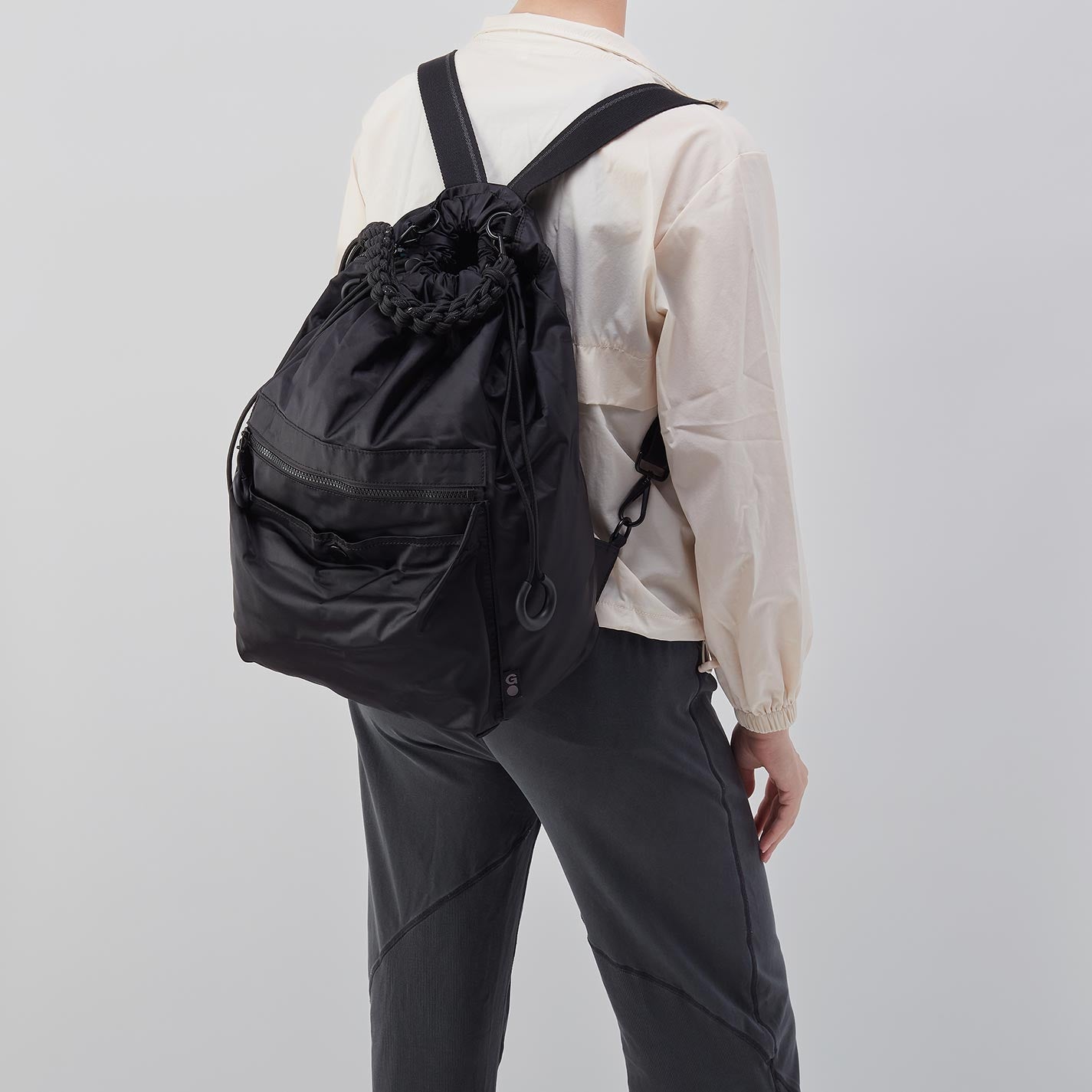 LIFE'S A CINCH Backpack in CaRefiber recycled nylon - Ocean - Image 5
