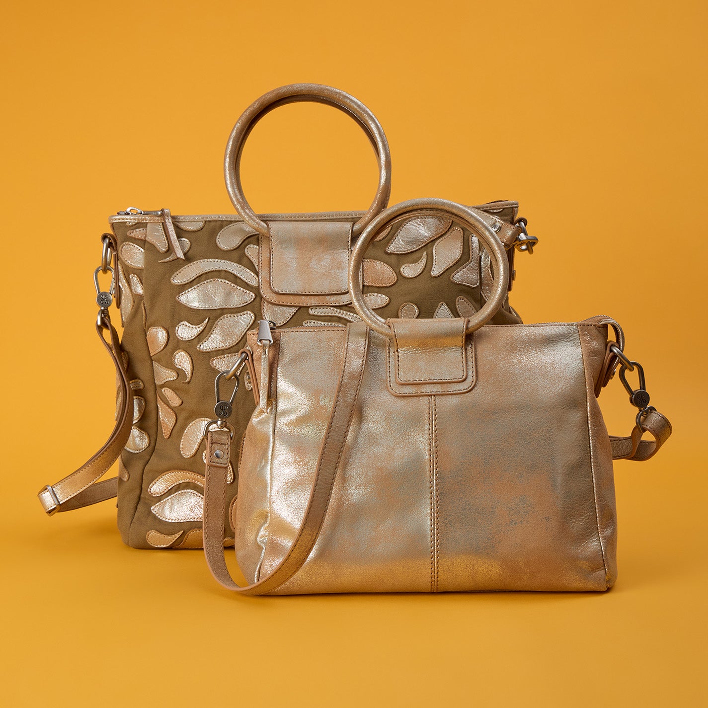 Sheila Large Satchel In Canvas - Saddle Stardust Overlay - Image 2