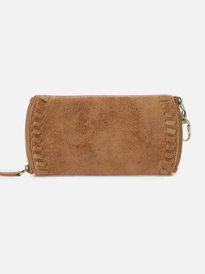 Spark Double Eyeglass Case In Buffed Leather - Whiskey