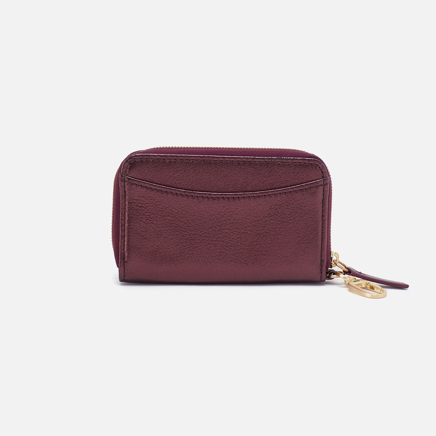Move Clip Wallet In Metallic Leather - Frosted Plum - Image 4
