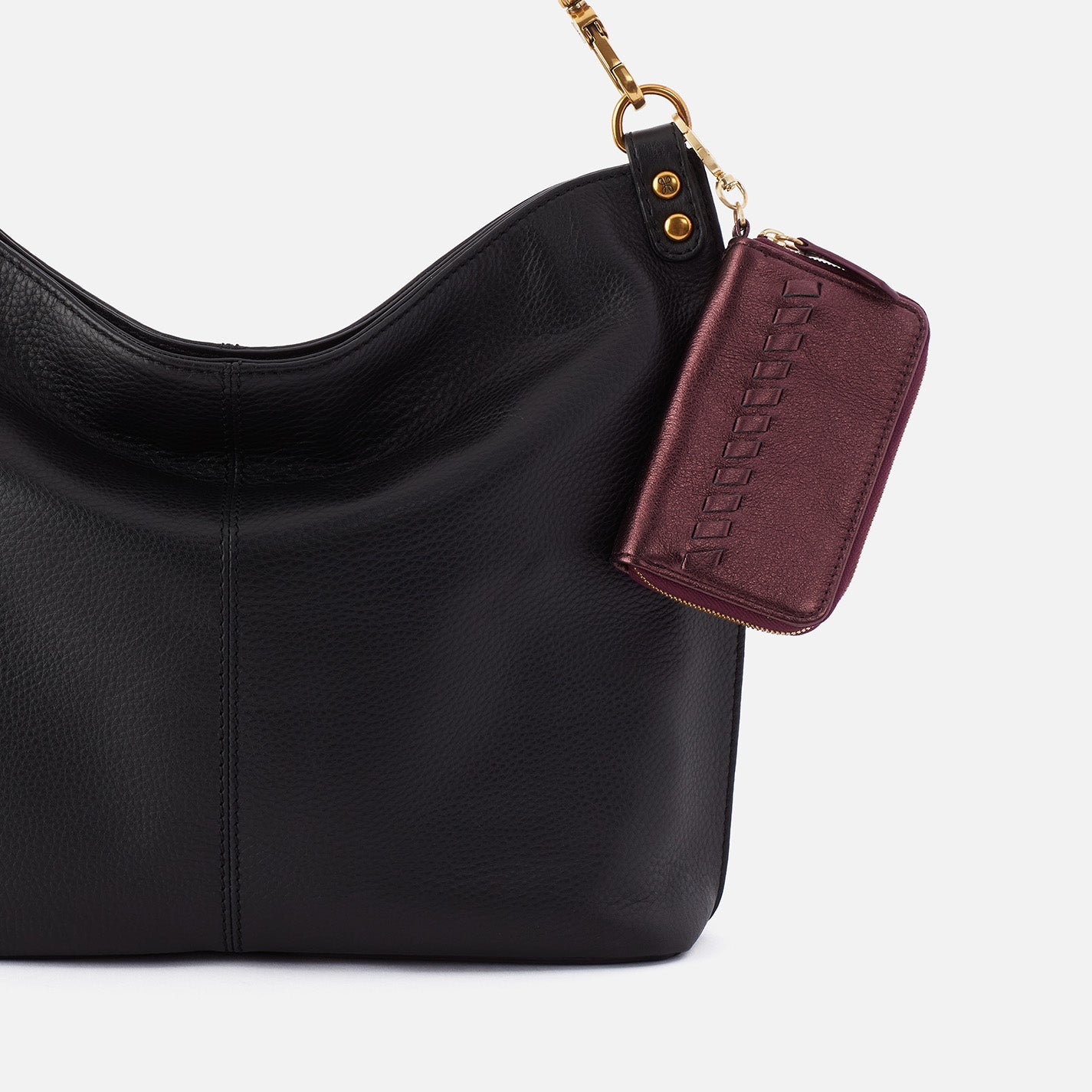 Move Clip Wallet In Metallic Leather - Frosted Plum - Image 5