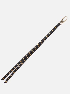 Eddie Leather Charm in Pebbled Leather - Black