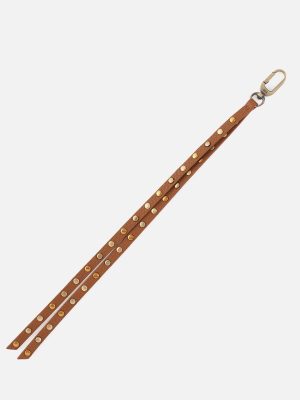 Eddie Leather Charm in Pebbled Leather - Warm Honey