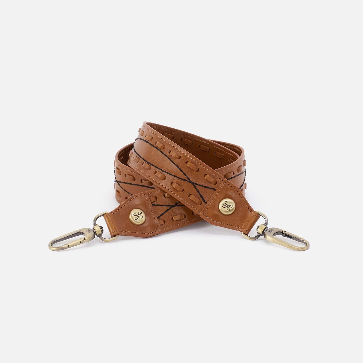Country Road Guitar Strap in Polished Leather - Truffle