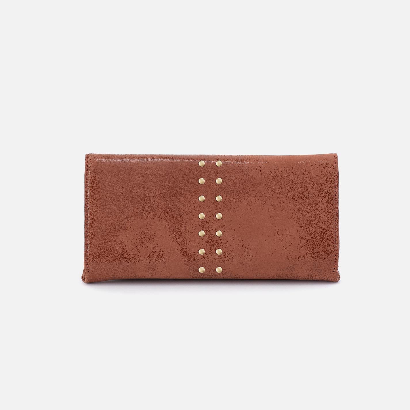 Rachel Continental Wallet in Buffed Leather - Burnished Saddle - Image 3