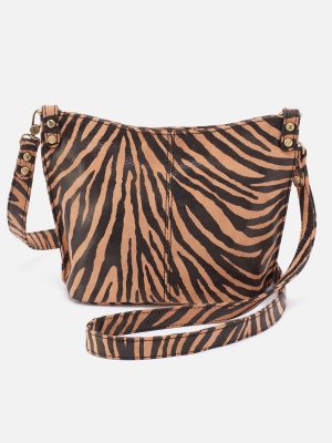 Pier Small Crossbody in Printed Leather - Zebra Stripes