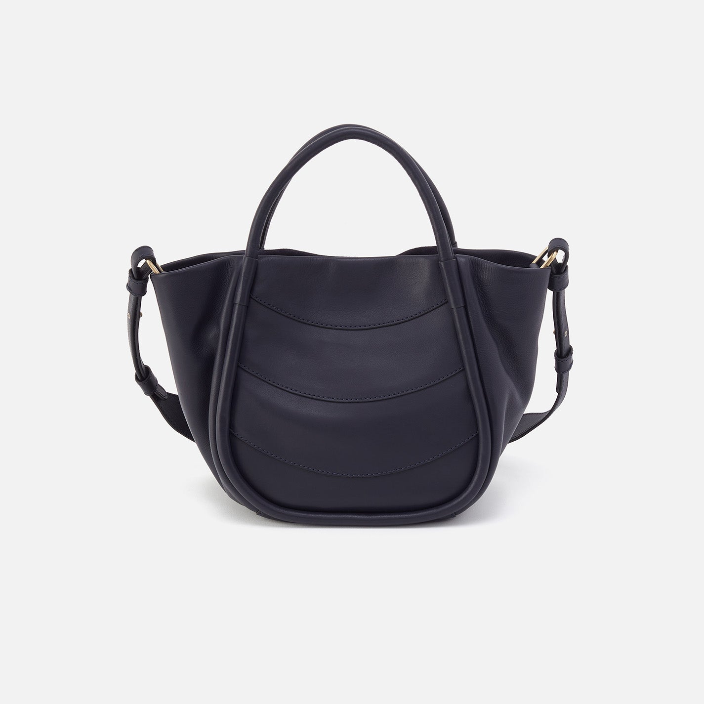 Margot Satchel In Smooth Leather - Navy - Image 6