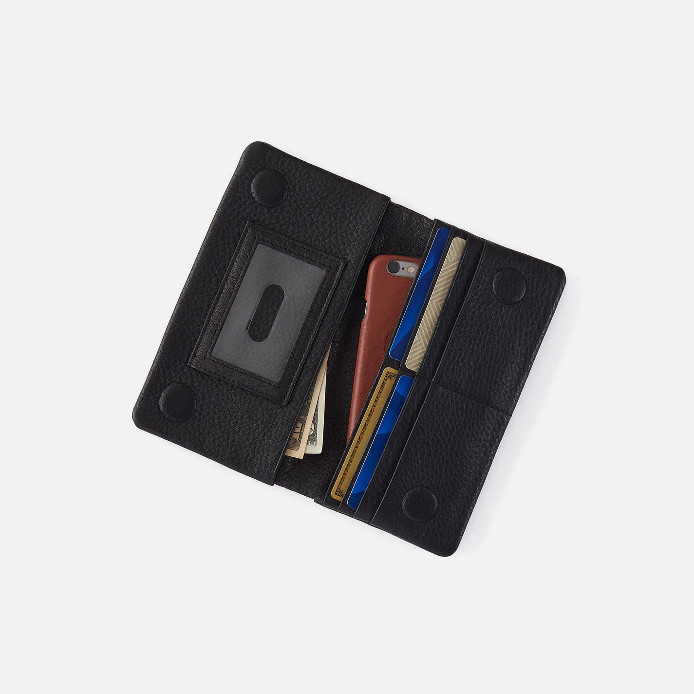 Lumen Continental Wallet In Pebbled Leather - Embroidered Birch - Image 2