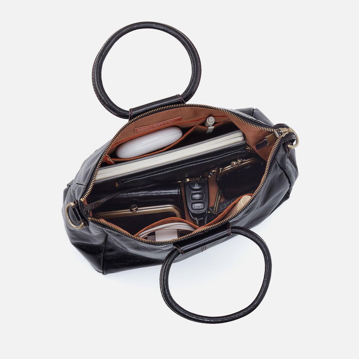 Sheila Medium Satchel In Pebbled Leather - Warm Honey - Image 4