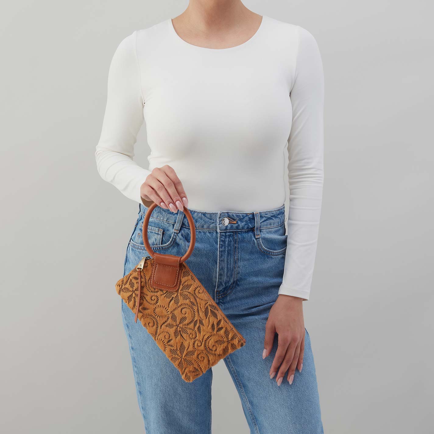 Sable Wristlet in Hair-On Leather - Harvest Wheat Hair-On - Image 3