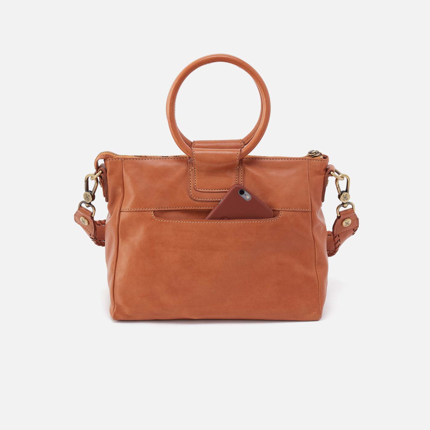 Sheila Medium Satchel in Hair-On Leather - Harvest Wheat Hair-On - Image 5