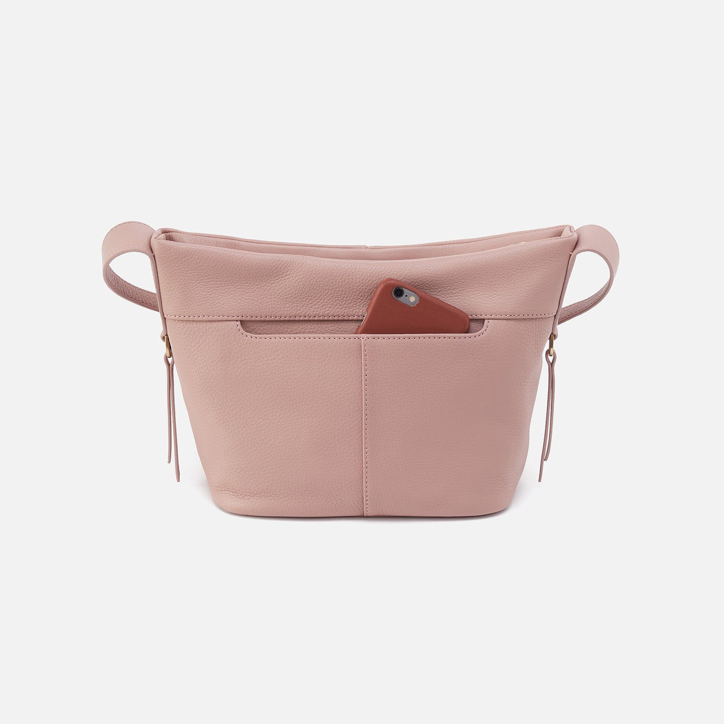 Collette Crossbody In Pebbled Leather - Blush - Image 4