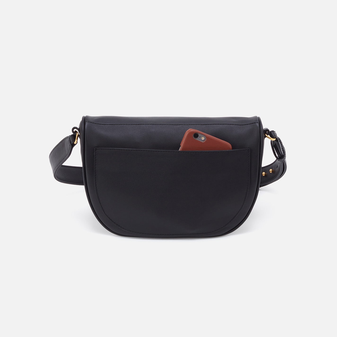 Juno Belt Bag in Smooth Leather - Black - Image 5