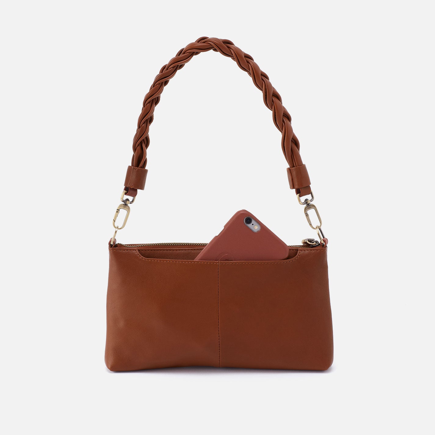 Darcy Crossbody In Smooth Leather - Luggage - Image 8