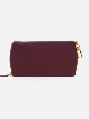 Spark Double Eyeglass Case in Pebbled Leather - Mulberry Glaze
