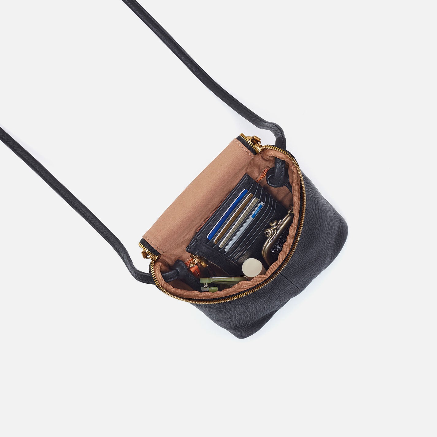 Fern Crossbody In Metallic Leather - Saddle Stardust - Image 3