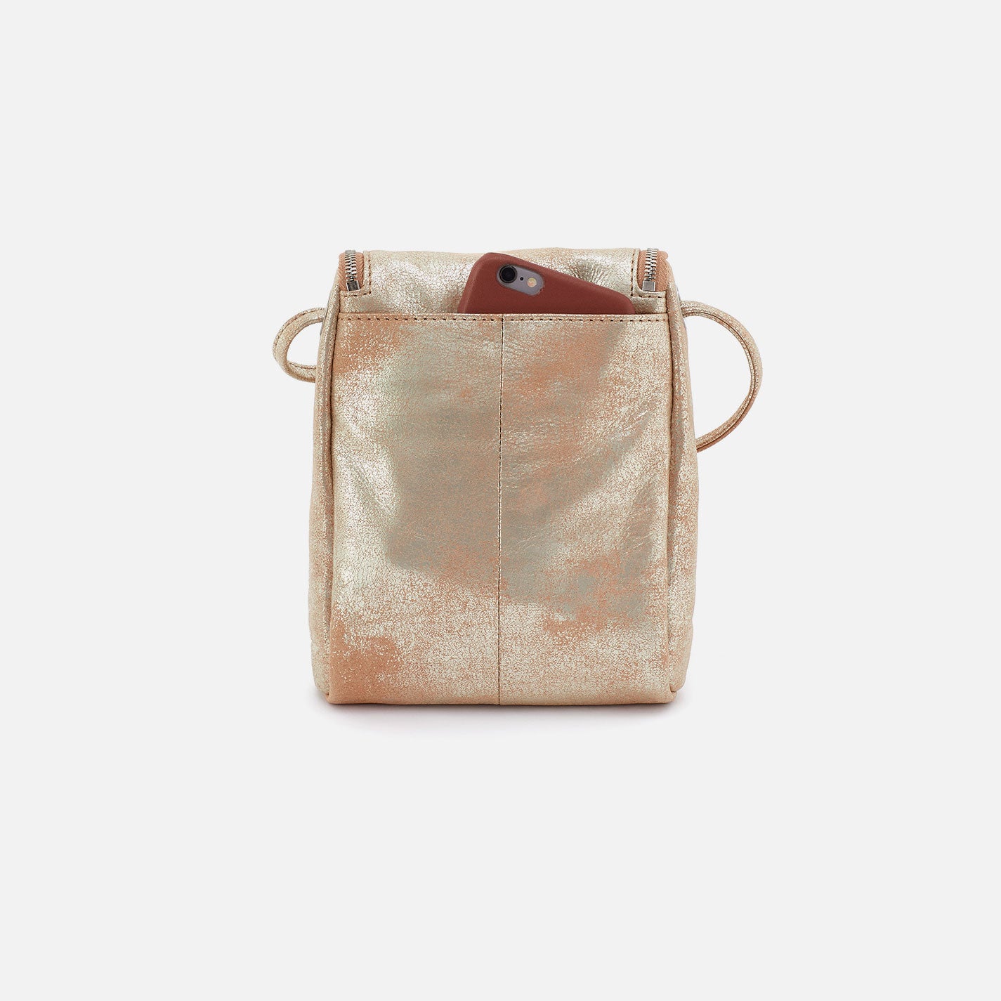 Fern Crossbody In Metallic Leather - Saddle Stardust - Image 4