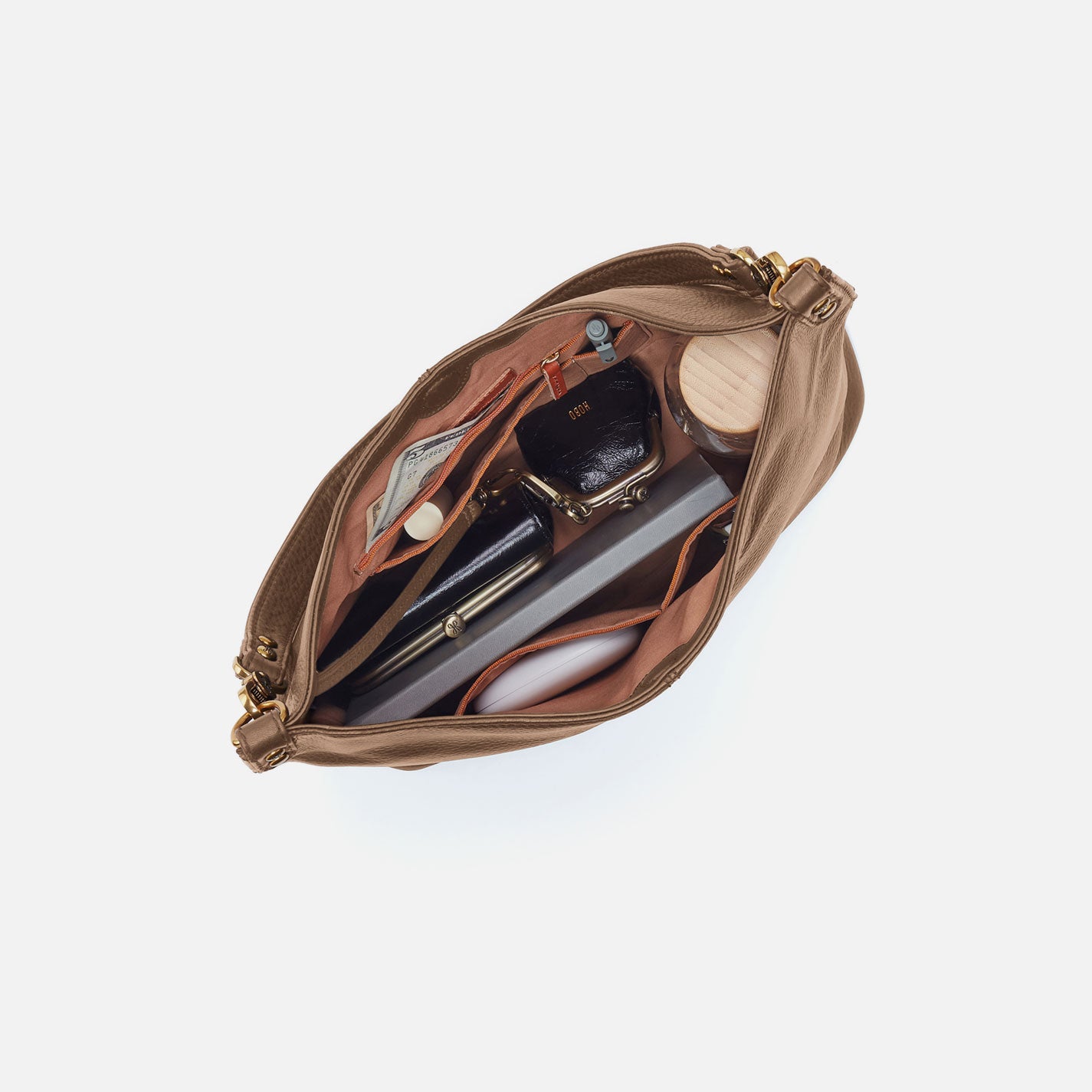 Pier Shoulder Bag in Pebbled Leather - Cedar Sagebrush - Image 3