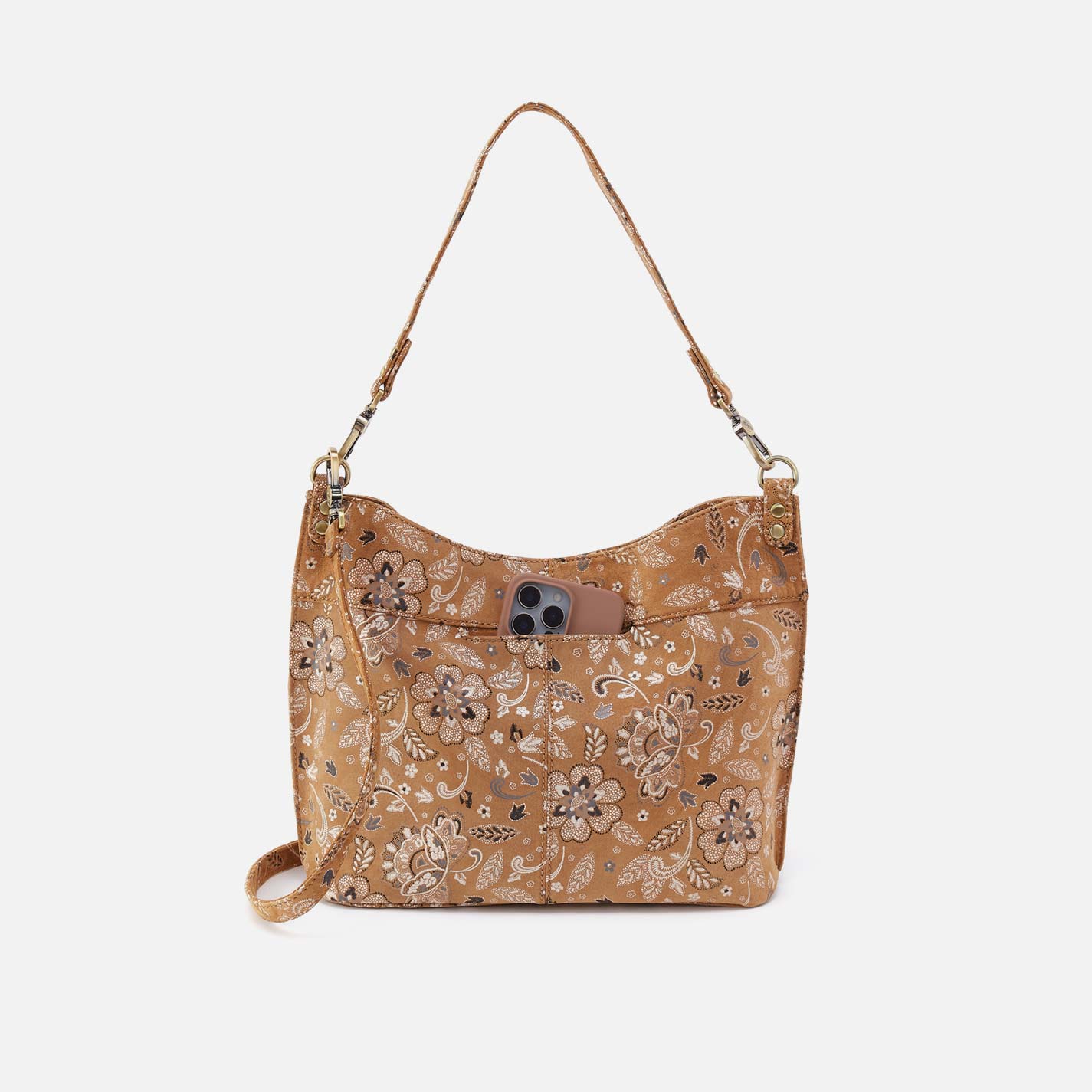 Pier Shoulder Bag in Printed Leather - Country Road Bloom - Image 5