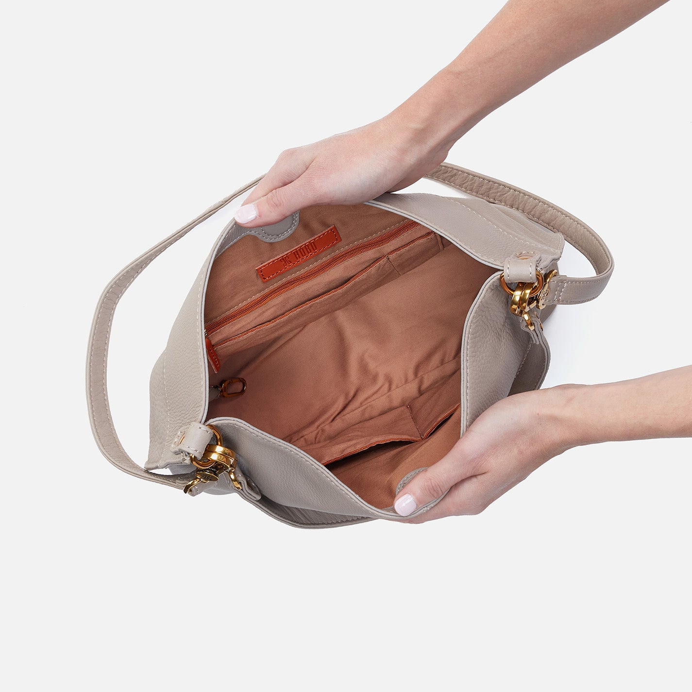 Pier Shoulder Bag In Pebbled Leather - Taupe - Image 3