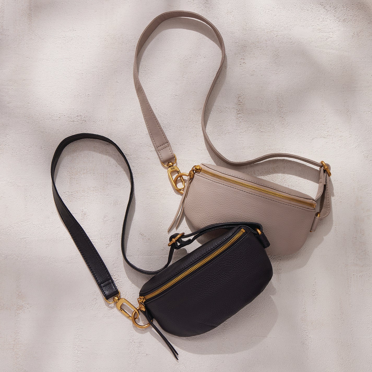 Fern Belt Bag In Pebbled Leather - Taupe - Image 2