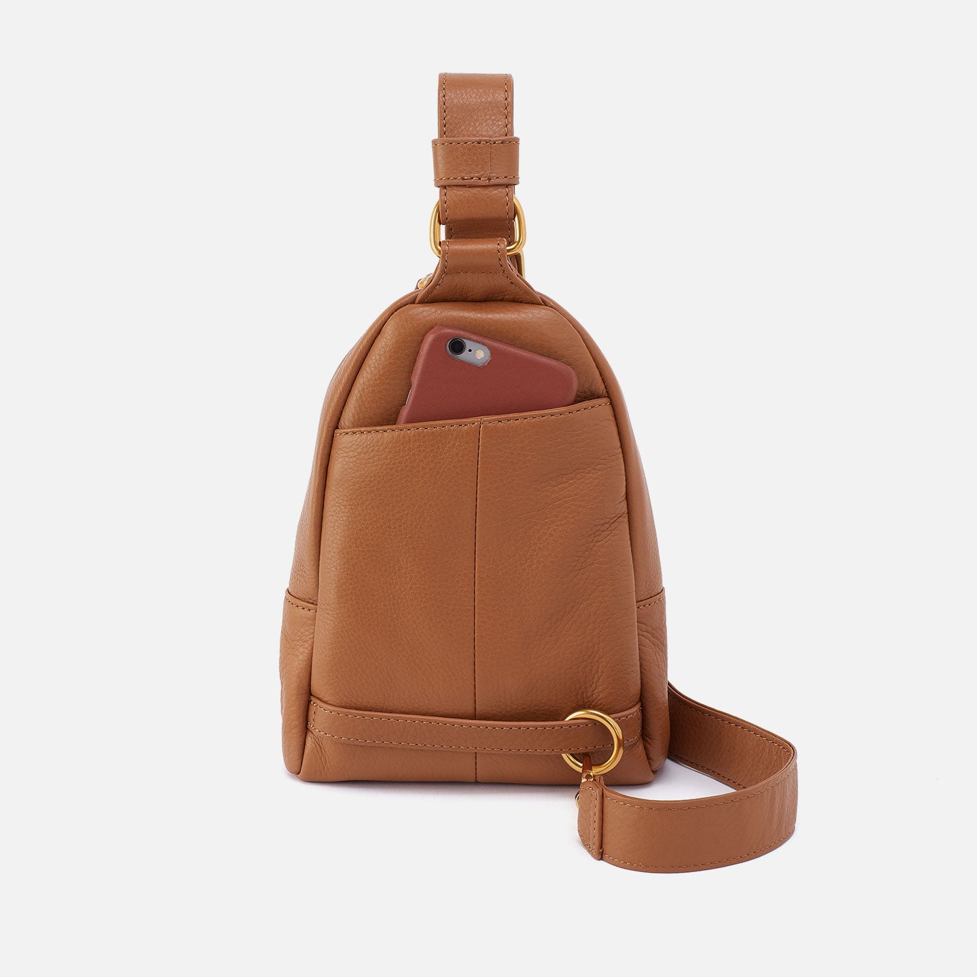 Fern Sling in Pebbled Leather - Warm Honey - Image 6