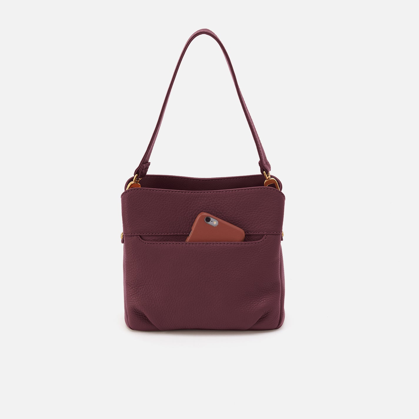 Starr Convertible Shoulder Bag in Pebbled Leather - Mulberry Glaze - Image 6