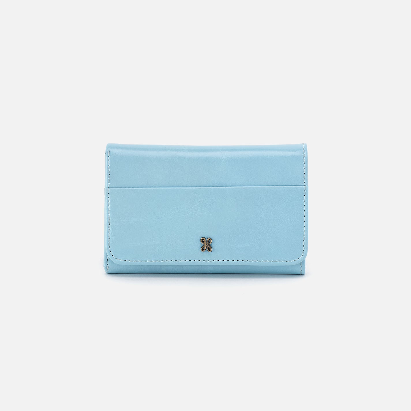 Jill Trifold Wallet In Polished Leather - Stratosphere
