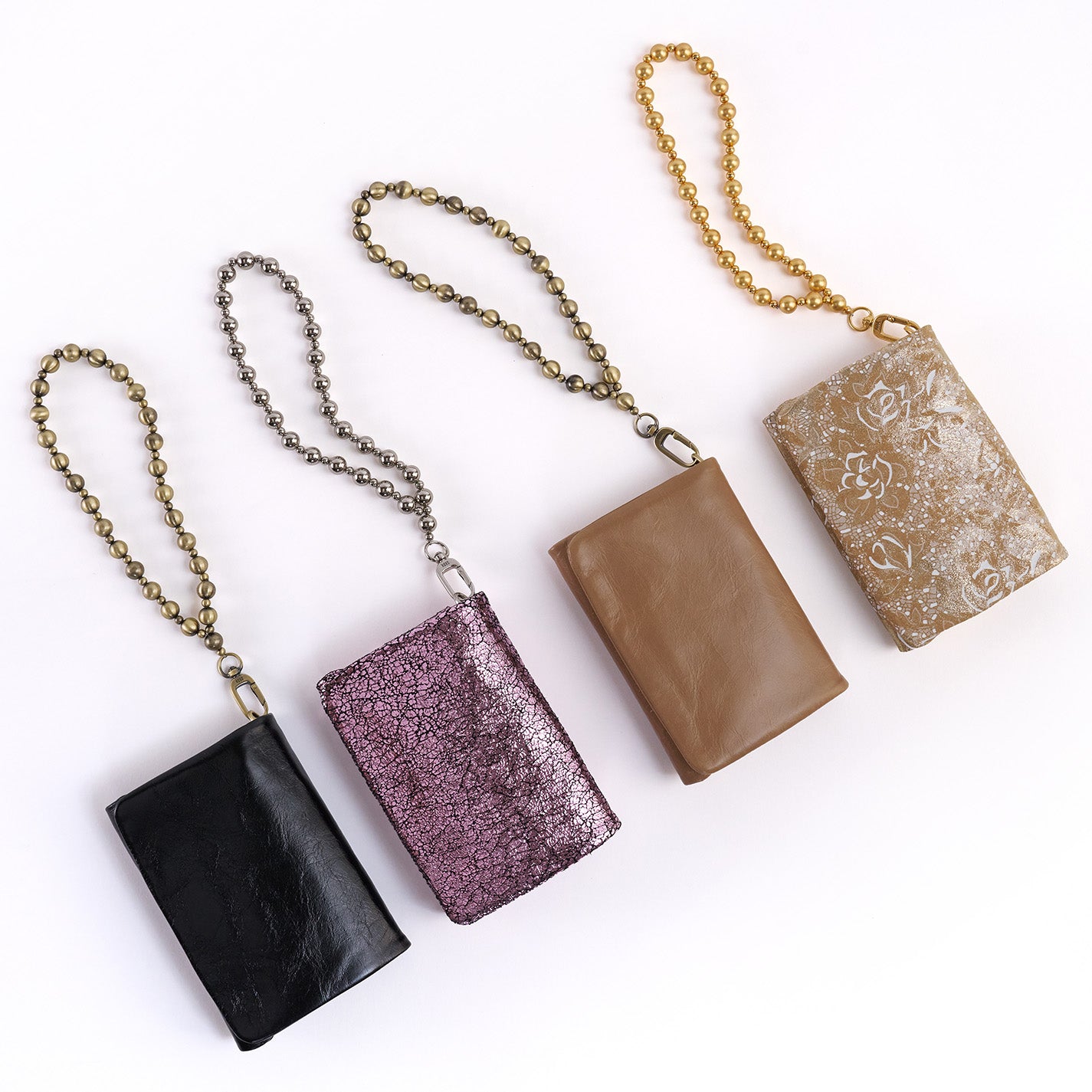 Ross Bead Wristlet In Polished Leather - Cashmere - Image 2