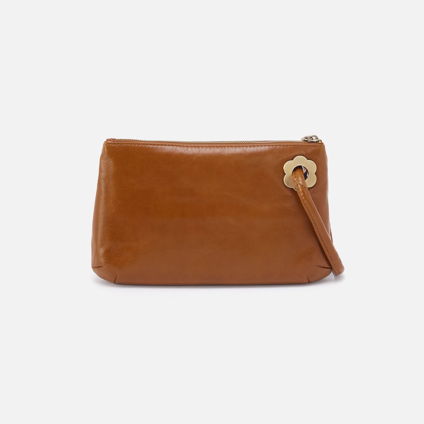 Daisy Daze Large Wristlet In Polished Leather - Truffle - Image 5