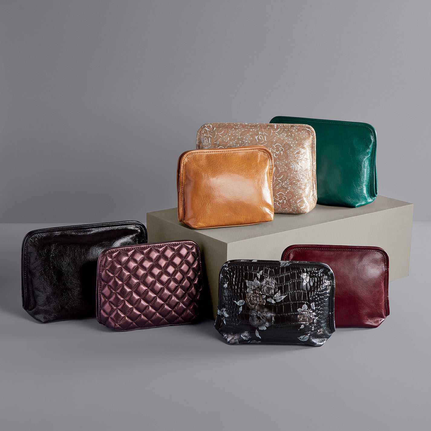 Beauty Cosmetic Pouch in Polished Leather - Natural - Image 4