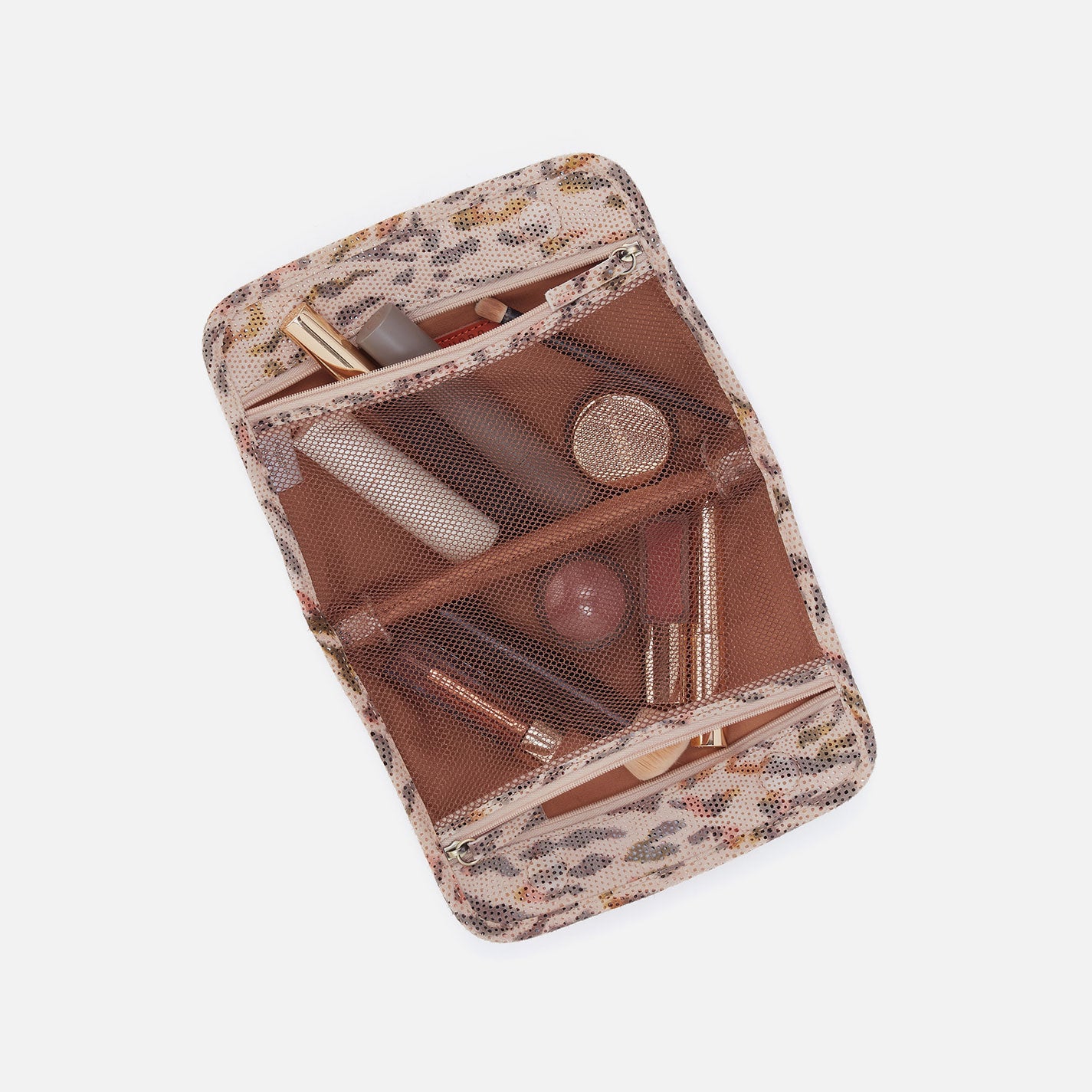 Beauty Cosmetic Pouch In Printed Leather - Summer Safari - Image 2