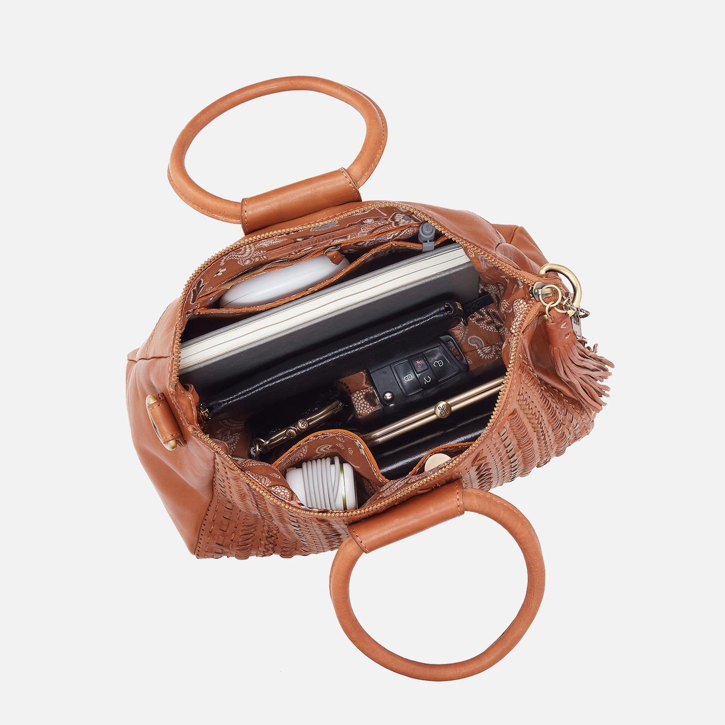 Sheila Medium Satchel in Washed Leather - Harvest Wheat - Image 4