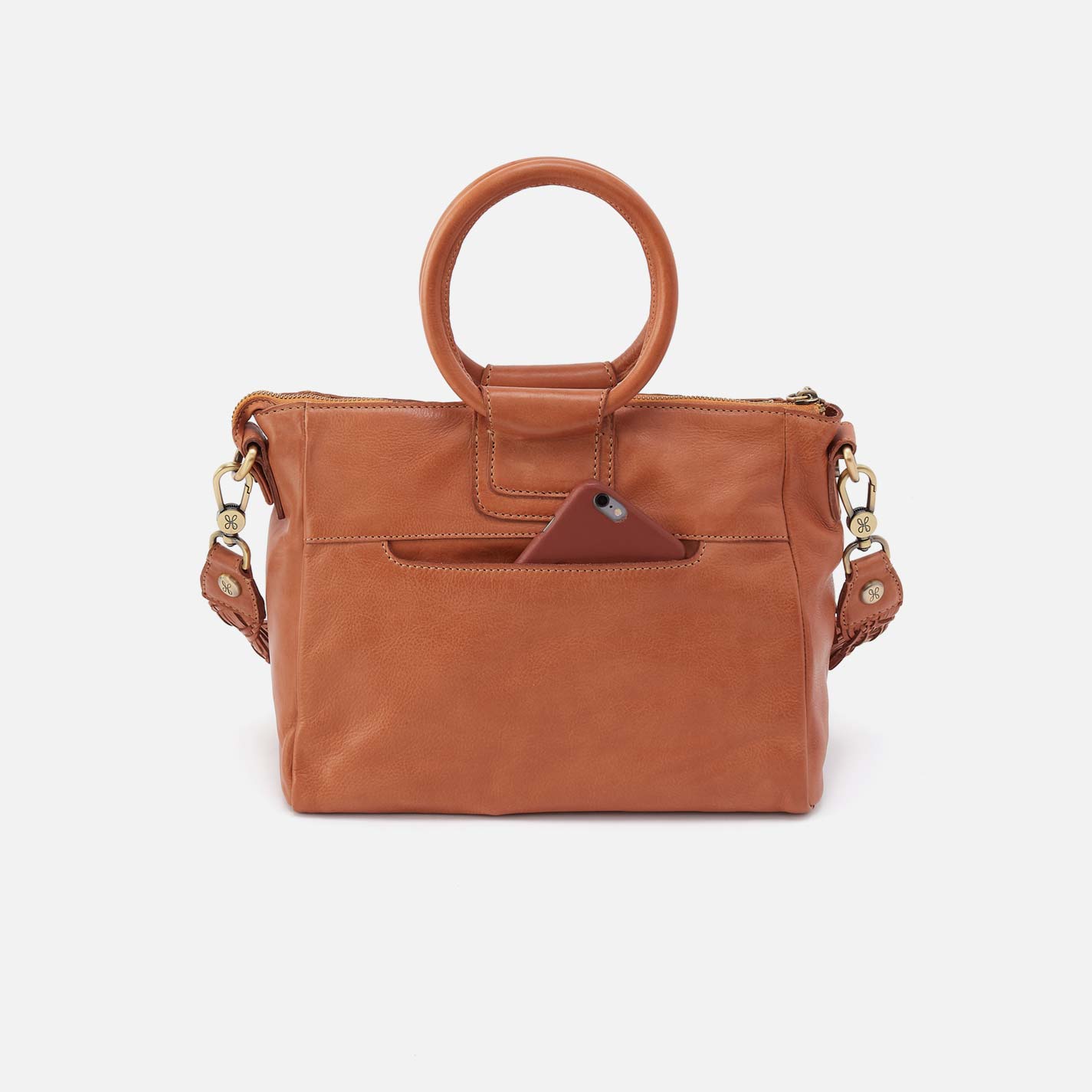 Sheila Medium Satchel in Washed Leather - Harvest Wheat - Image 5